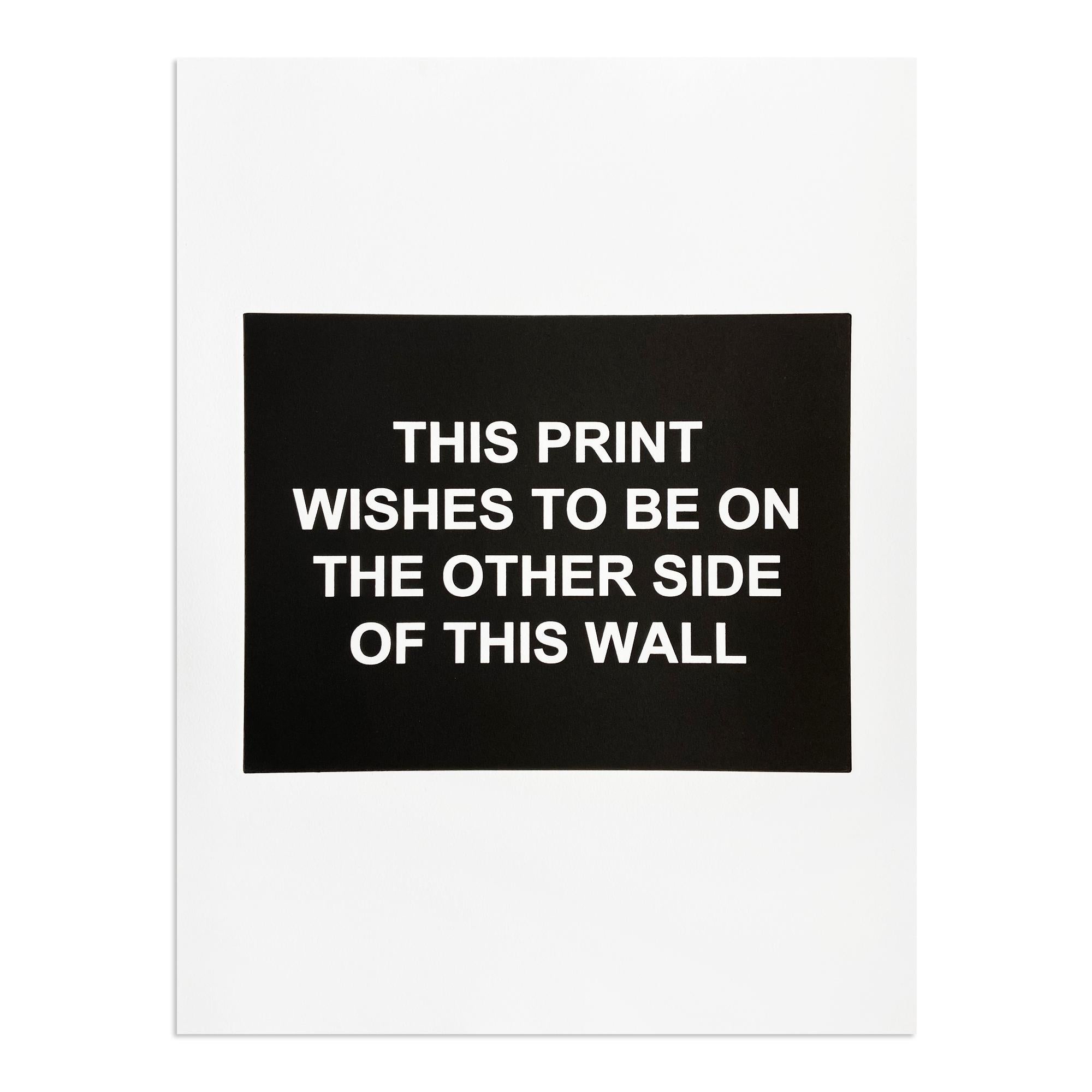 Laure Prouvost Abstract Print - This Print Wishes to Be On the Other Side of This Wall, Contemporary Art