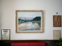 Laure Bruni, Oil on canvas, "Landscape of Drôme", 1926