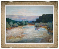 Laure Bruni, Öl auf Leinwand, "Landschaft der Drôme", 1926