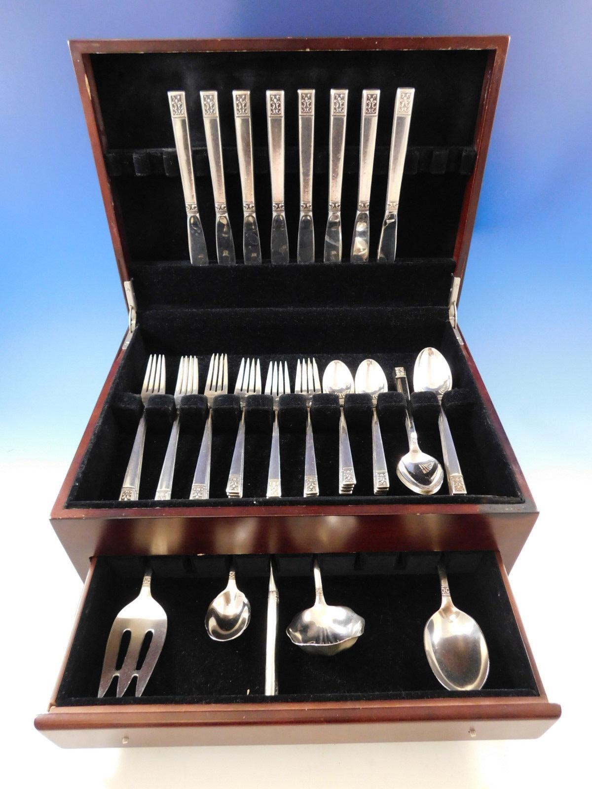 Laureate by Towle sterling silver Flatware set - 45 pieces. This set includes:

8 knives, 8 7/8