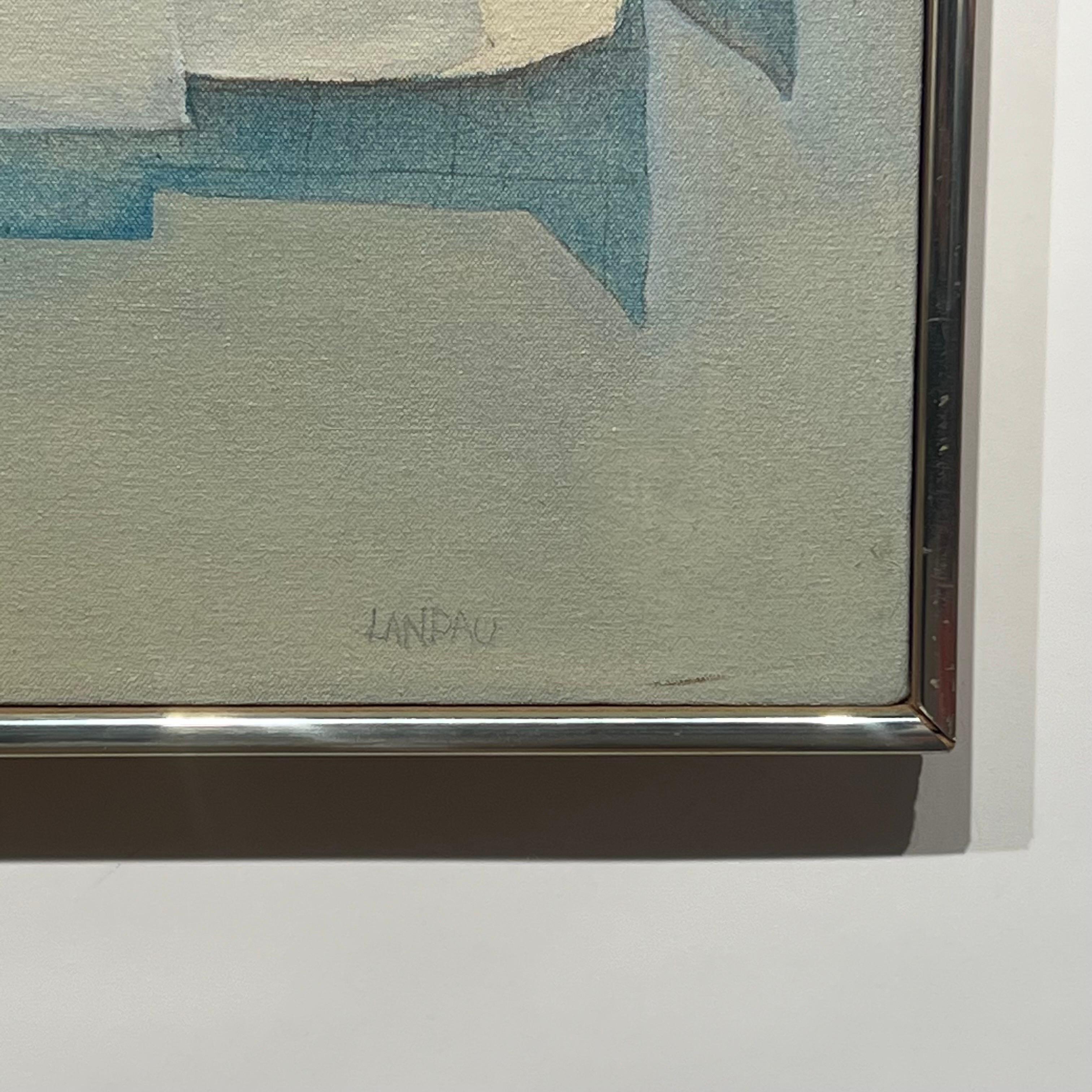 Laureen Landau “Torn Thiebaud” Abstract Oil on Canvas, 1970s In Good Condition For Sale In Oakland, CA
