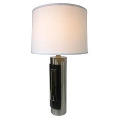 Laurel 70's Chrome / Black Chrome Table Lamp