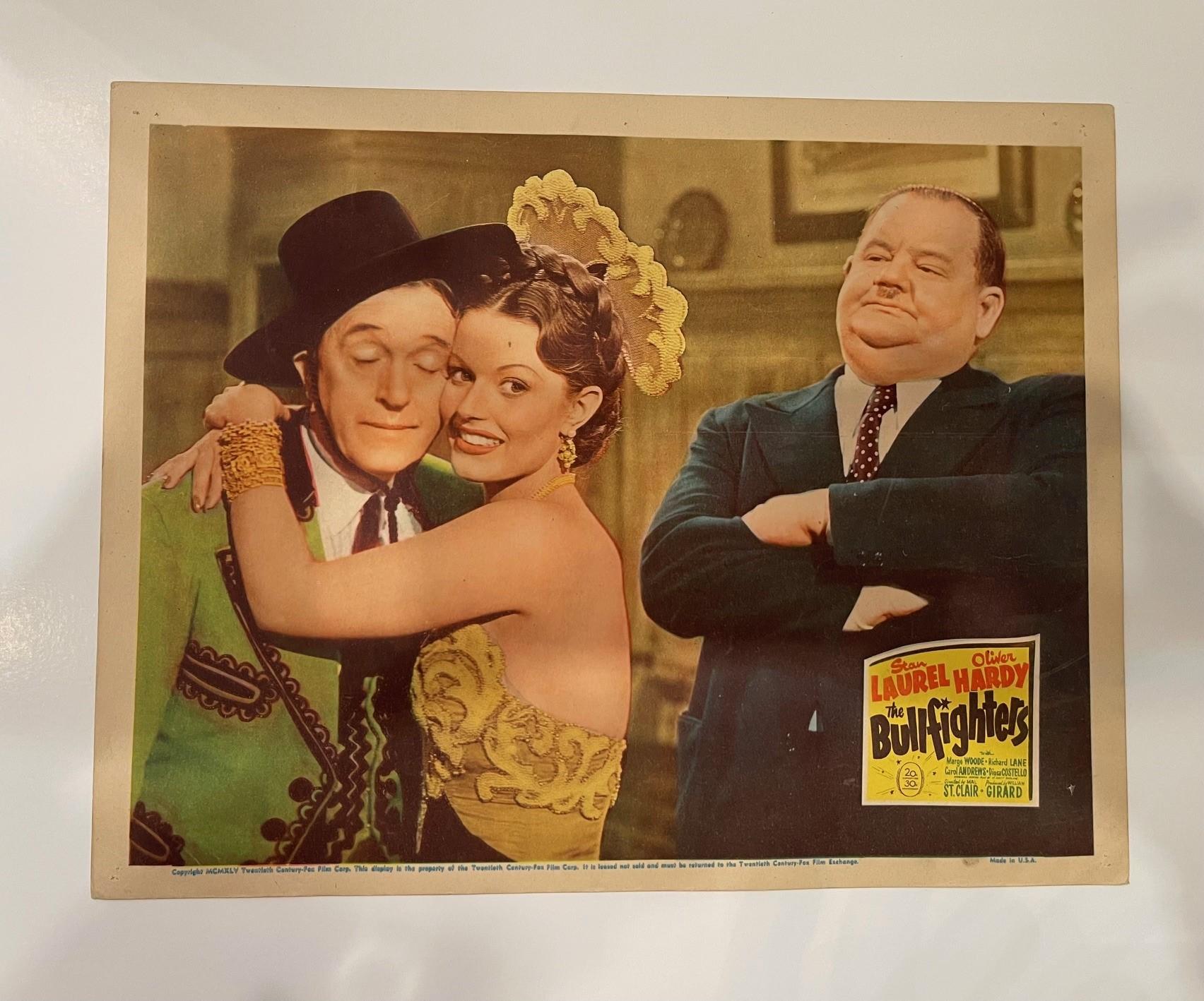 Nord-américain Cards de visite « The Bullfighters » de Laurel et Hardy  en vente
