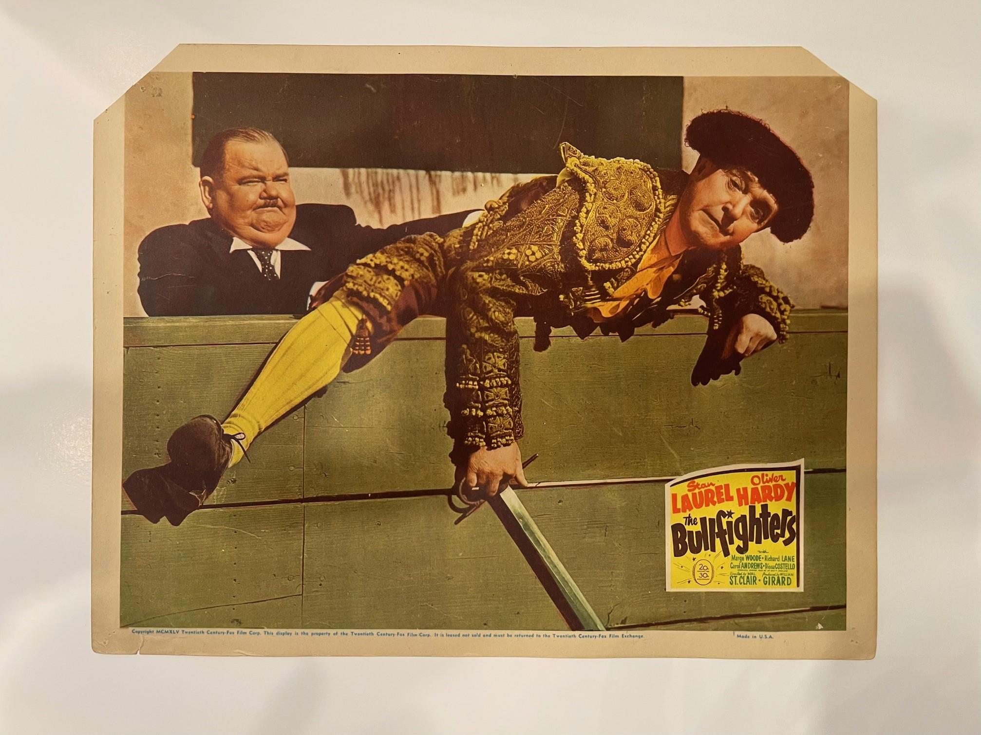 Cards de visite « The Bullfighters » de Laurel et Hardy  Bon état - En vente à Flower Mound, TX