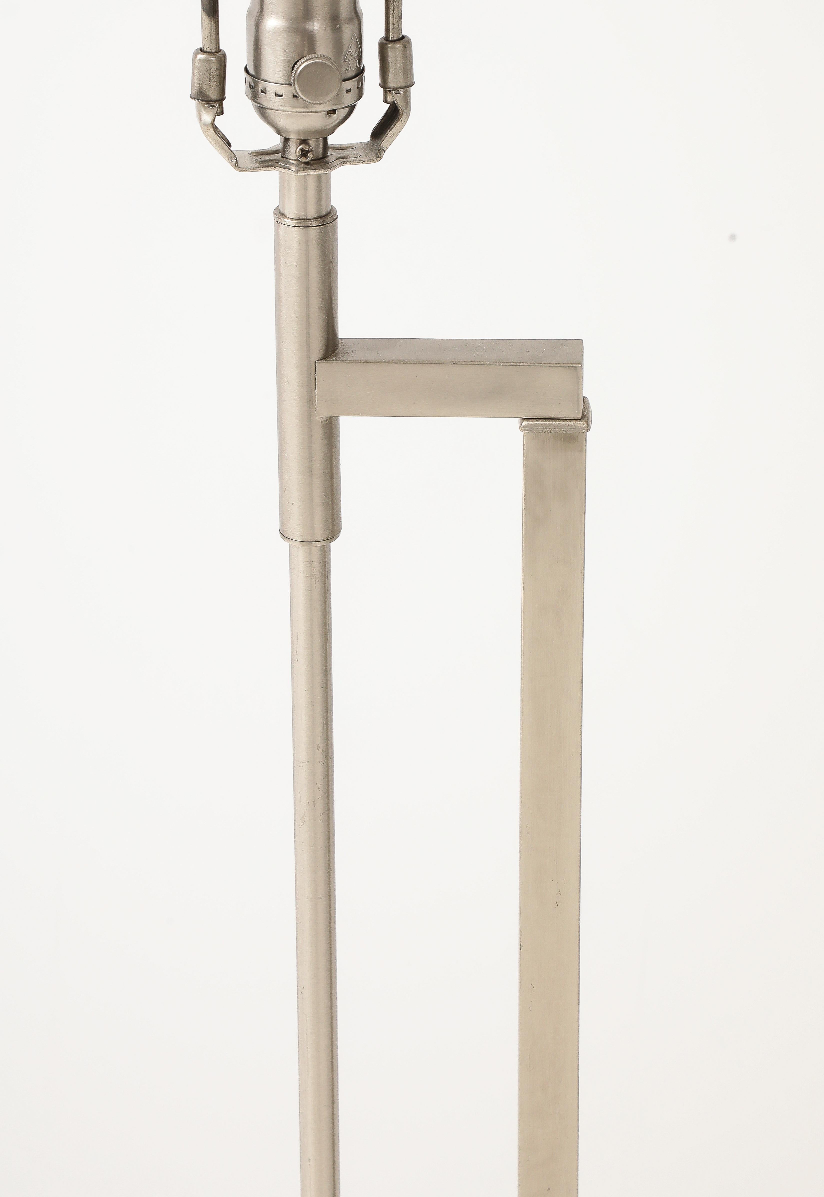 Lampadaire Laurel brossé nickel en vente 2