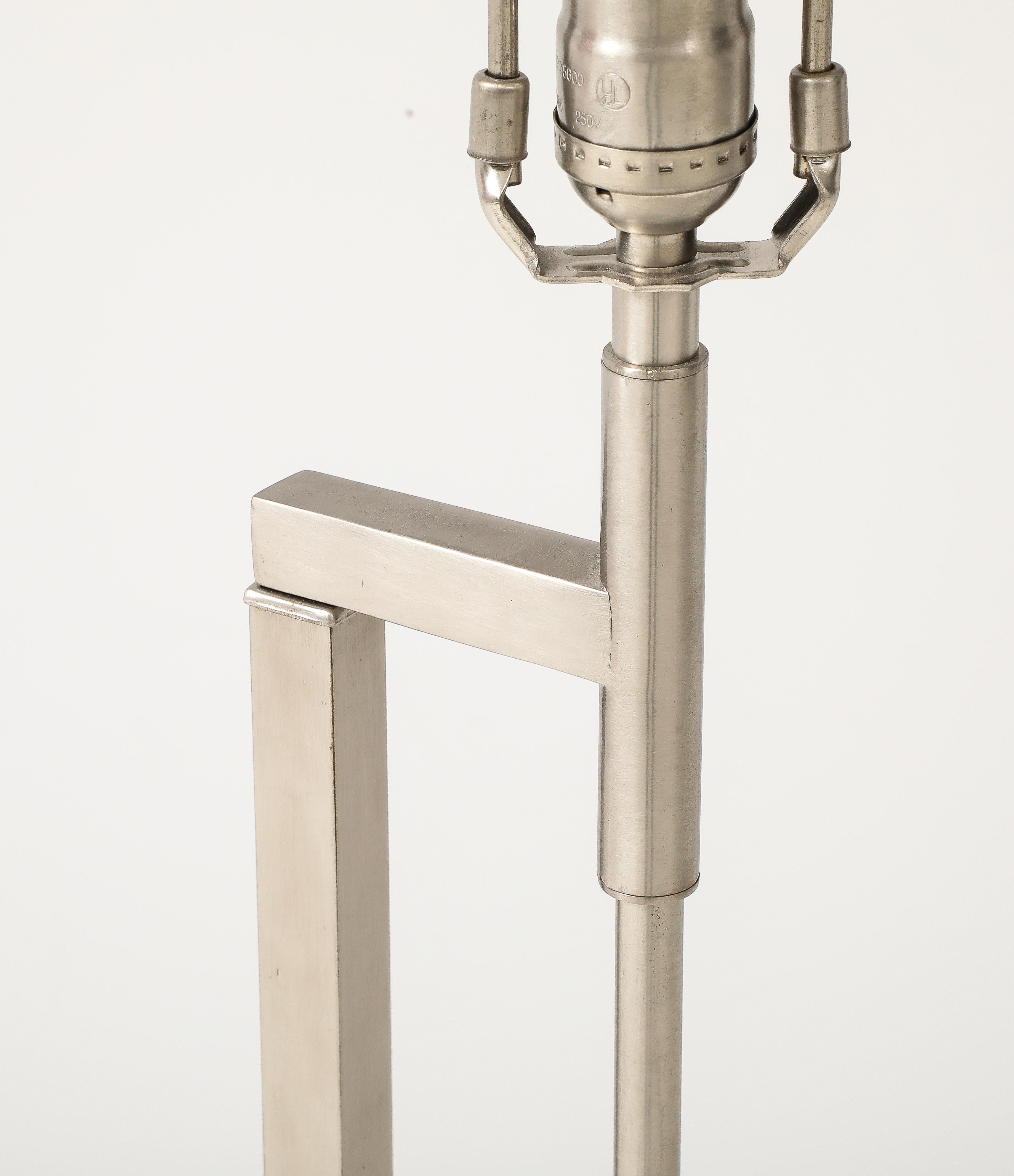Lampadaire Laurel brossé nickel en vente 3