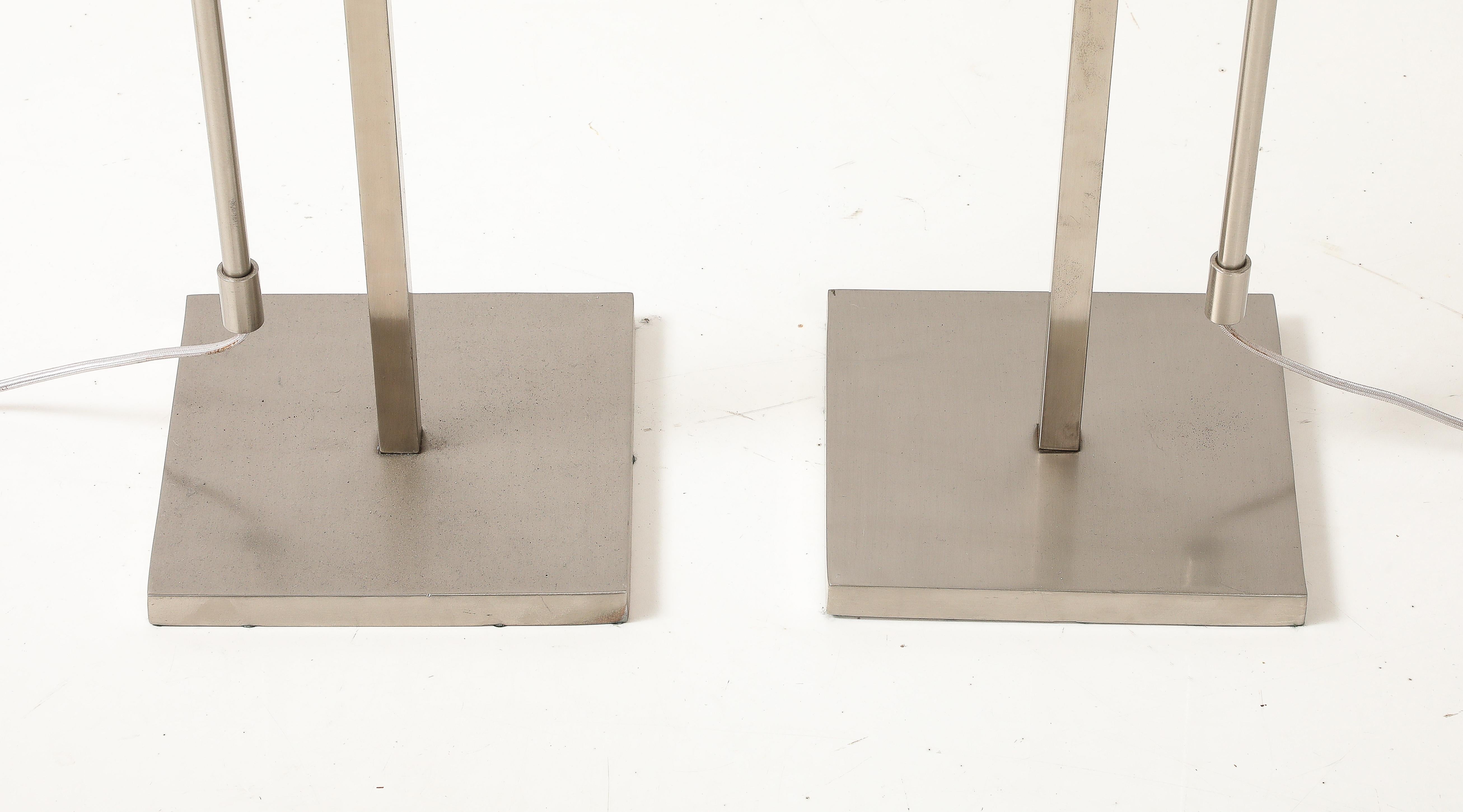 Lampadaire Laurel brossé nickel en vente 4