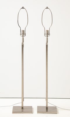 Laurel Lamp Company Mid-Century Modern Brushed Nickel Floor Lamp