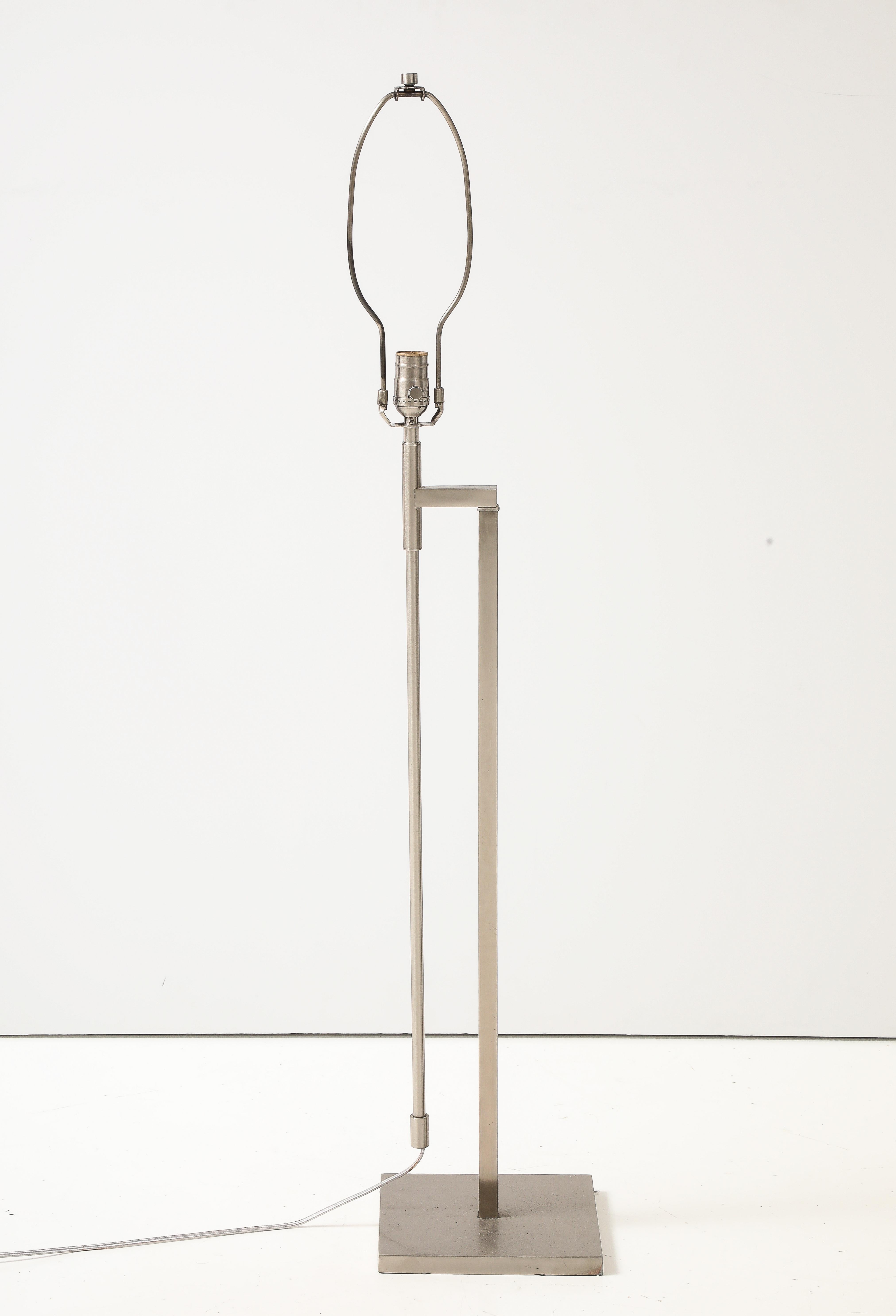 Nickel Lampadaire Laurel brossé nickel en vente