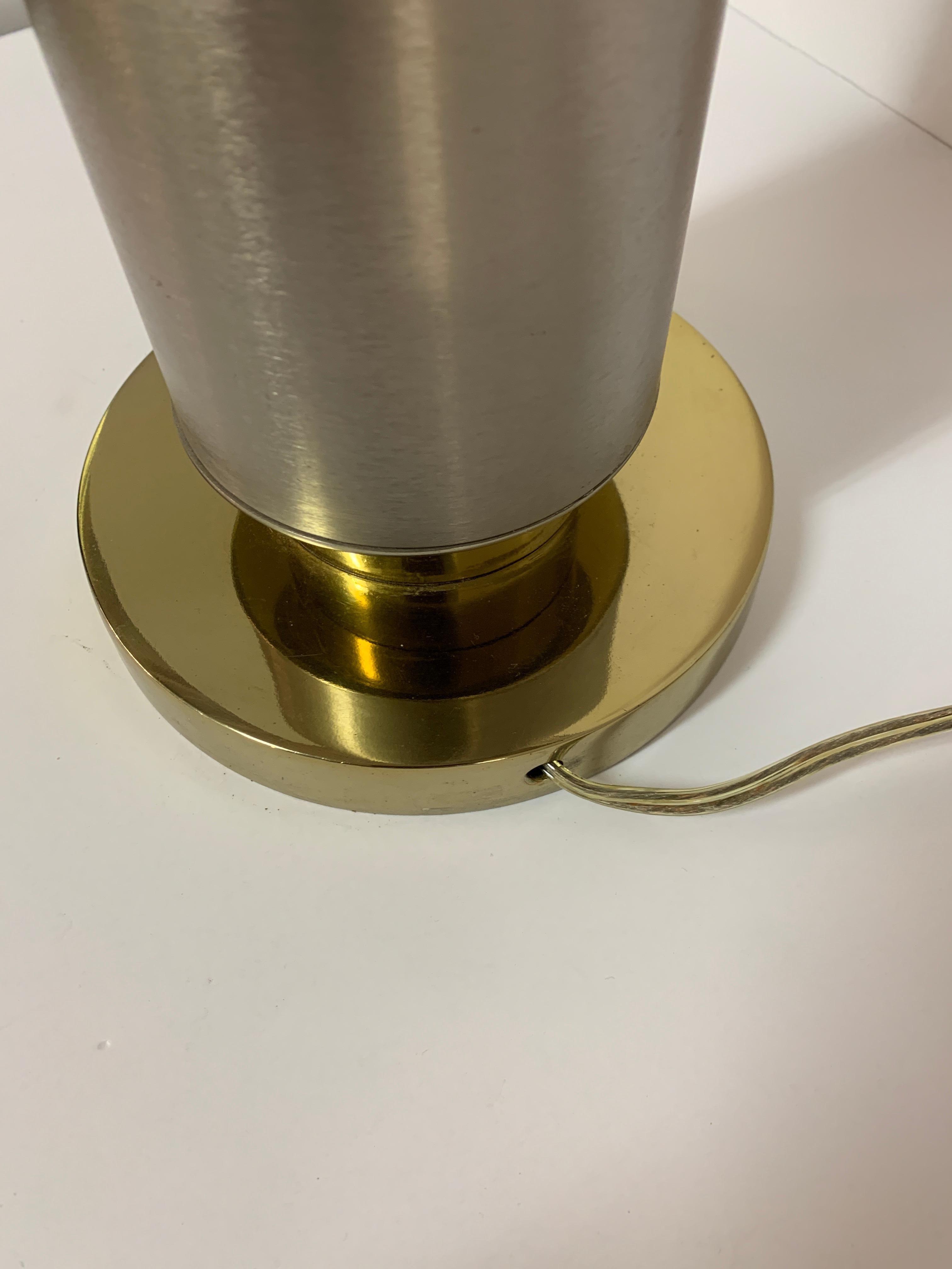 Metallo Lampada Laurel in acciaio spazzolato e ottone in vendita