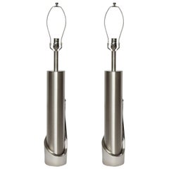 Laurel Brushed Steel Cylinder Lamps