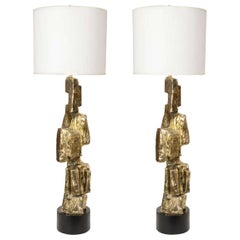 Vintage Laurel Brutal Style Bronze Lamps