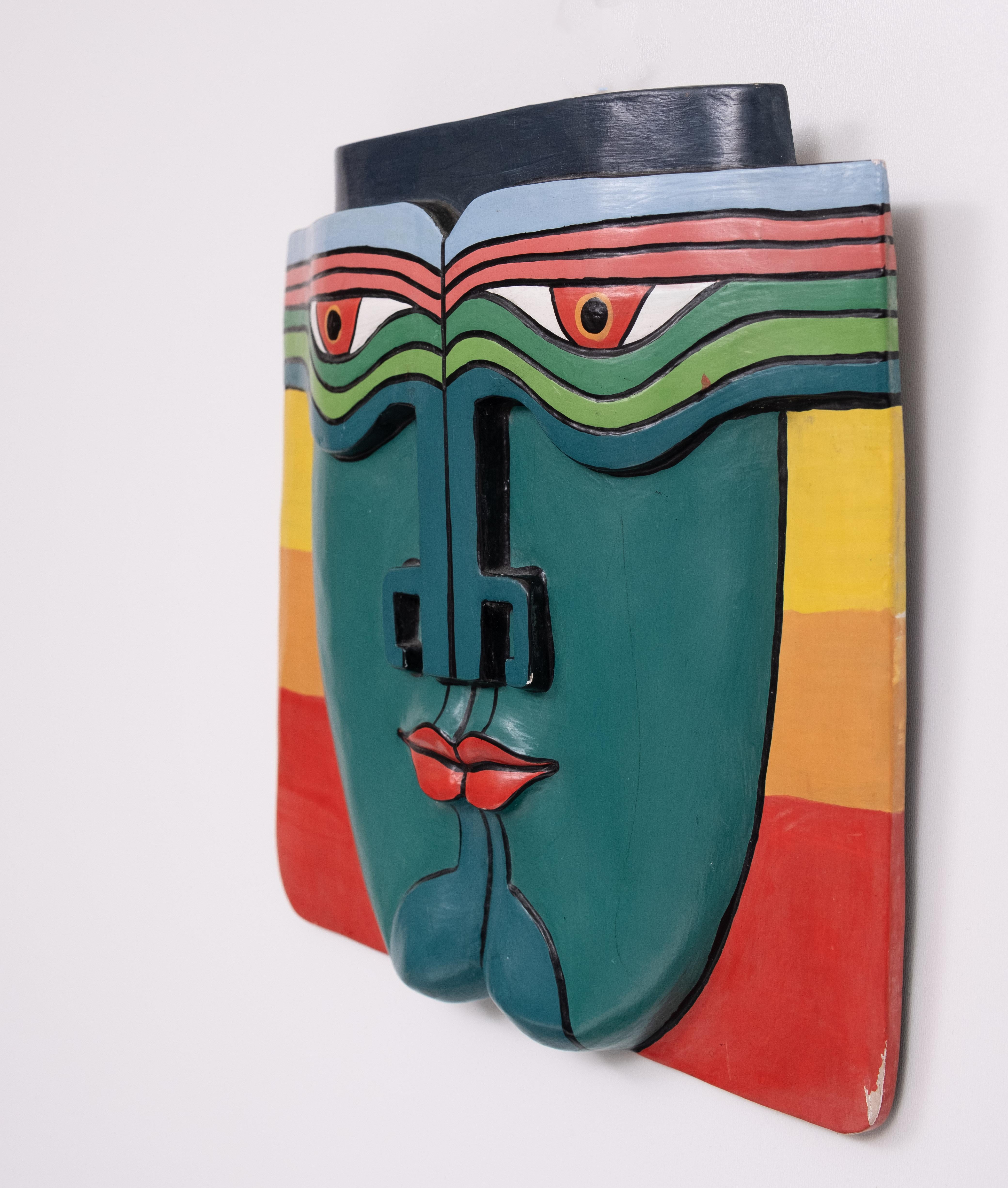 Messicano Laurel Burch  Pop art  Maschera  1980s in vendita