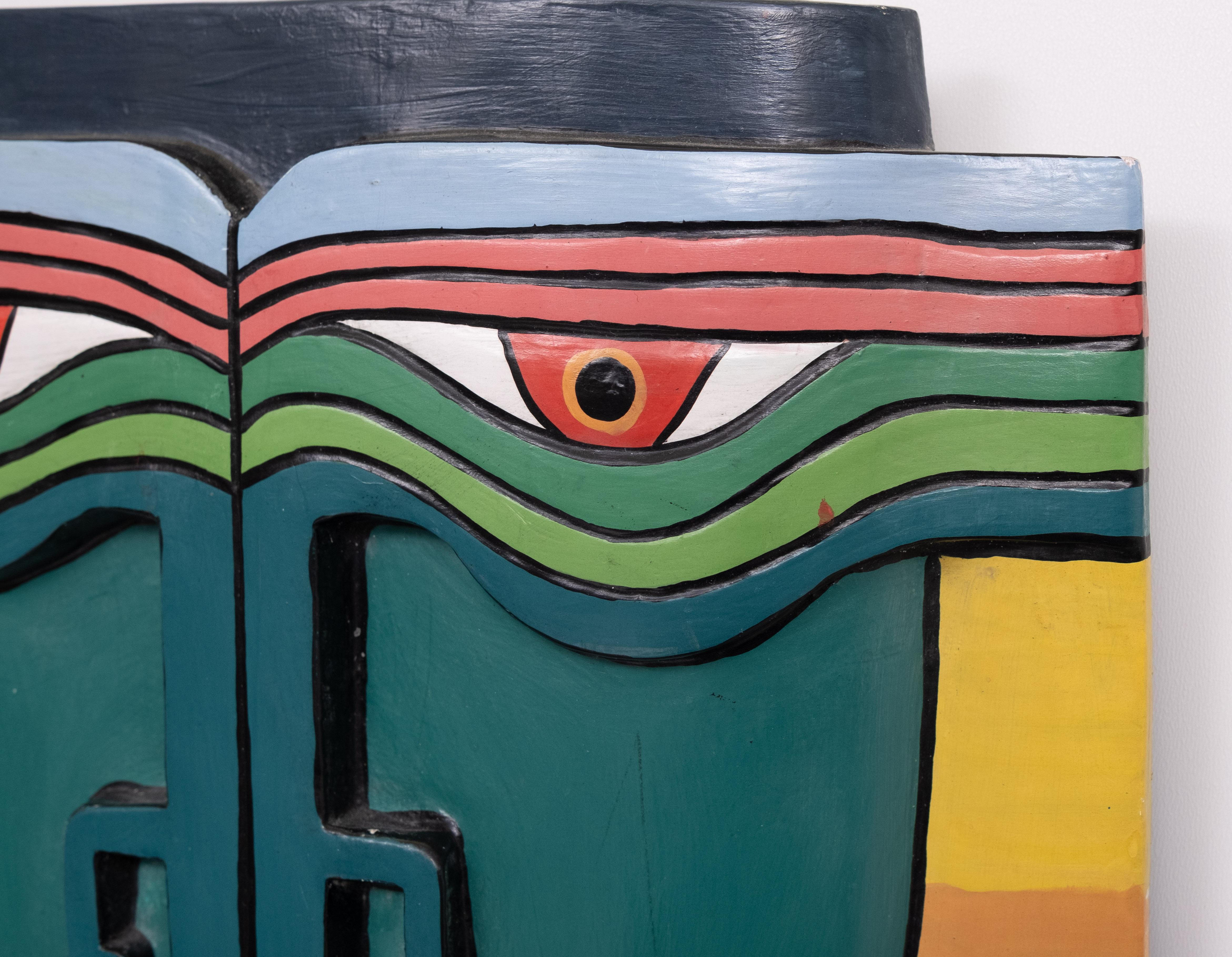 Fine XX secolo Laurel Burch  Pop art  Maschera  1980s in vendita