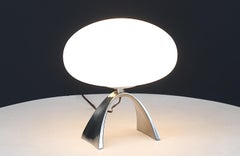 Laurel Chrome Base & Frosted Glass Shade Mushroom Lamp