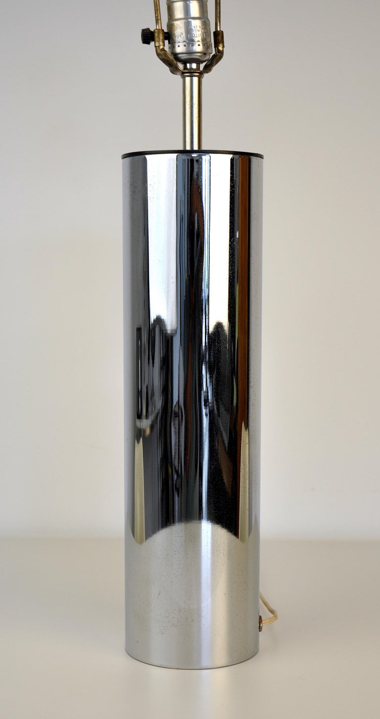 Laurel Chrome Cylinder Lamp at 1stDibs