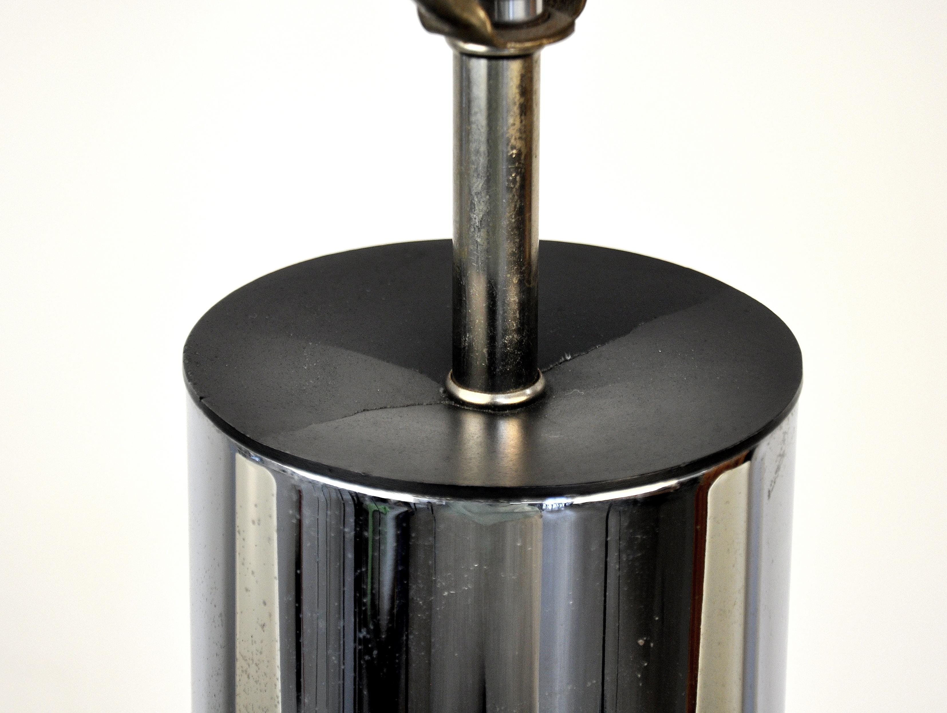 Late 20th Century Laurel Chrome Cylinder Lamp