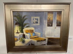 Framed Oil on Canvas "Afternoon on the Veranda" by Laurel Daniel