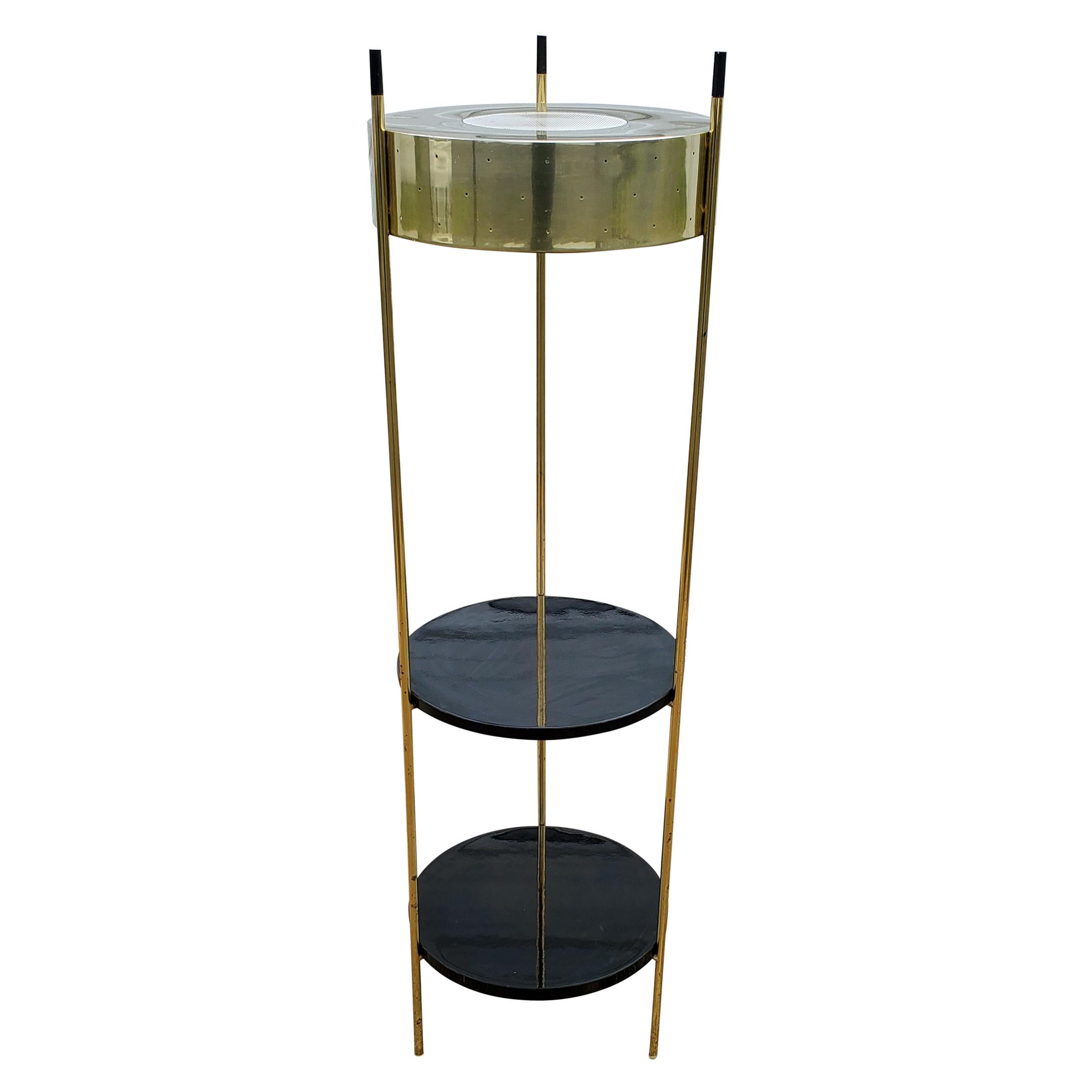 Laurel Double Shelf 'Cigar' Floor Lamp