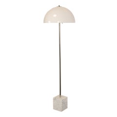 Laurel Floor Lamp with Marble Base & Original Dome Shade, 1960s