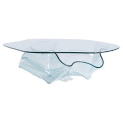 Laurel Fyfe Mid Century Handkerchief Art Glass Coffee Table Laurel Fyfe Mid Century Handkerchief Art Glass Coffee Table