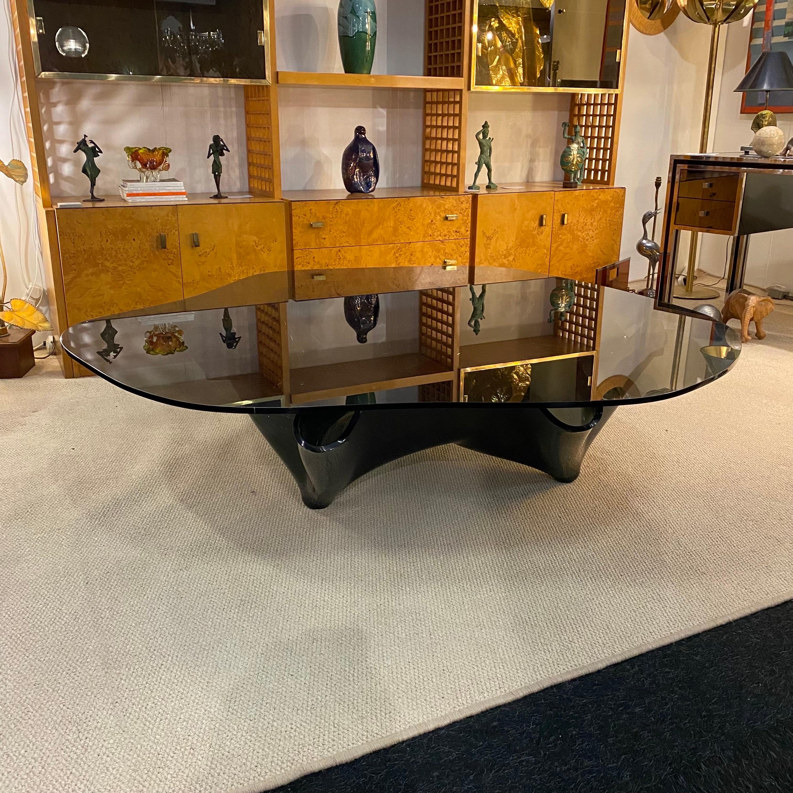 irregular shaped glass coffee table