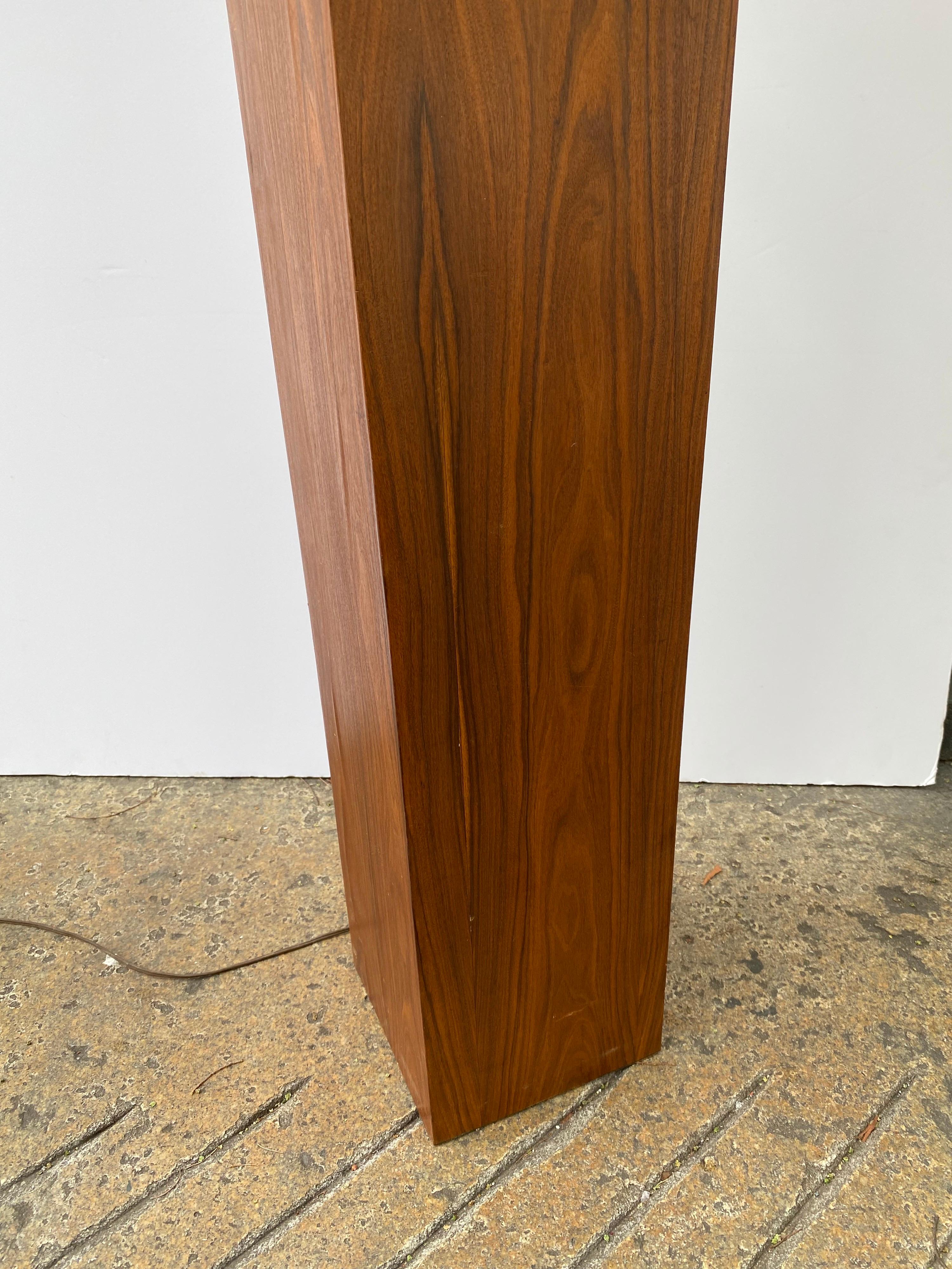 Laurel Globe Walnut and Aluminum Floor Lamp 4