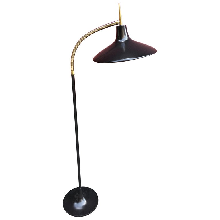 Laurel Gooseneck Floor Lamp at 1stDibs