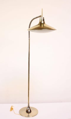 Laurel Gooseneck Floor Lamp in Brass