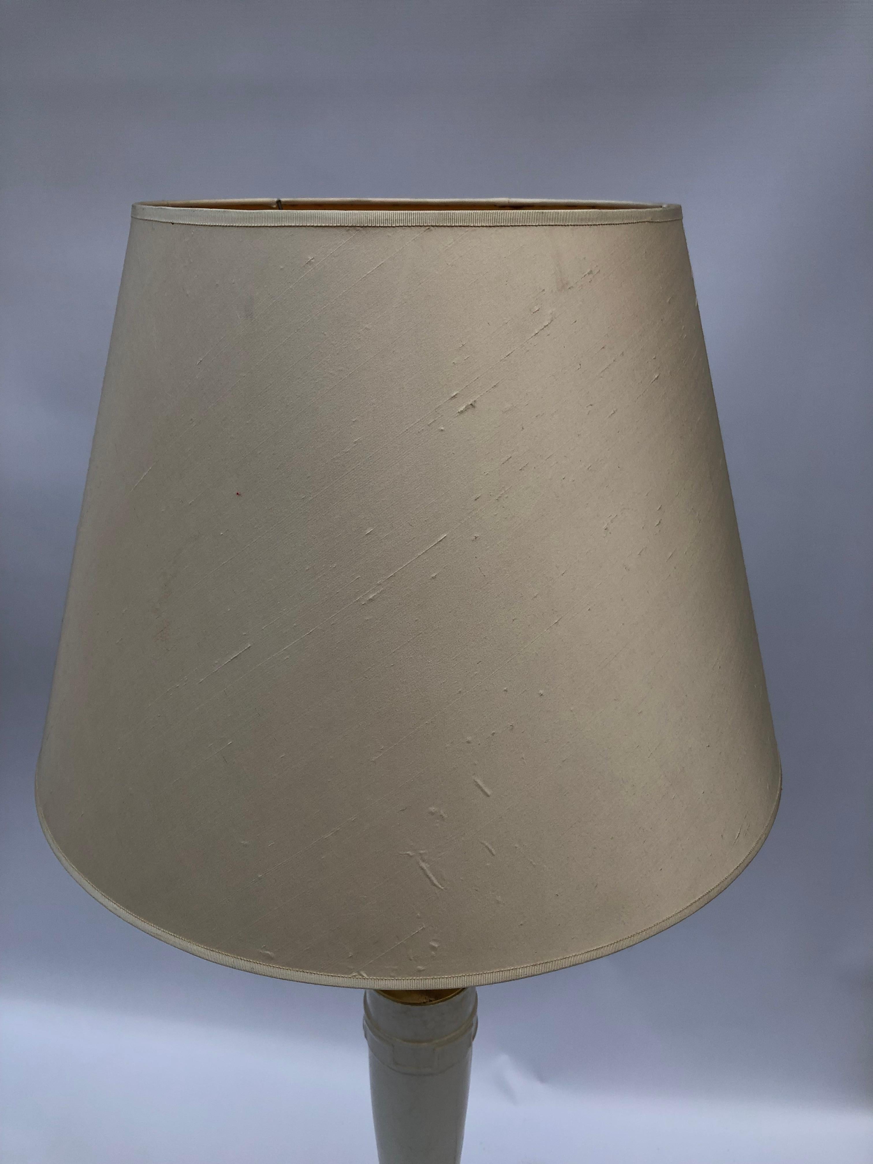 Laurel Greek Key Ceramic Brass Table Lamps 1970s Hollywood Regency Neoclassical For Sale 8