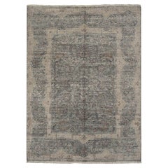 Laurel Green Pure Silk with Wool Mughal Design Tappeto annodato a mano 8'10" x 11'10"