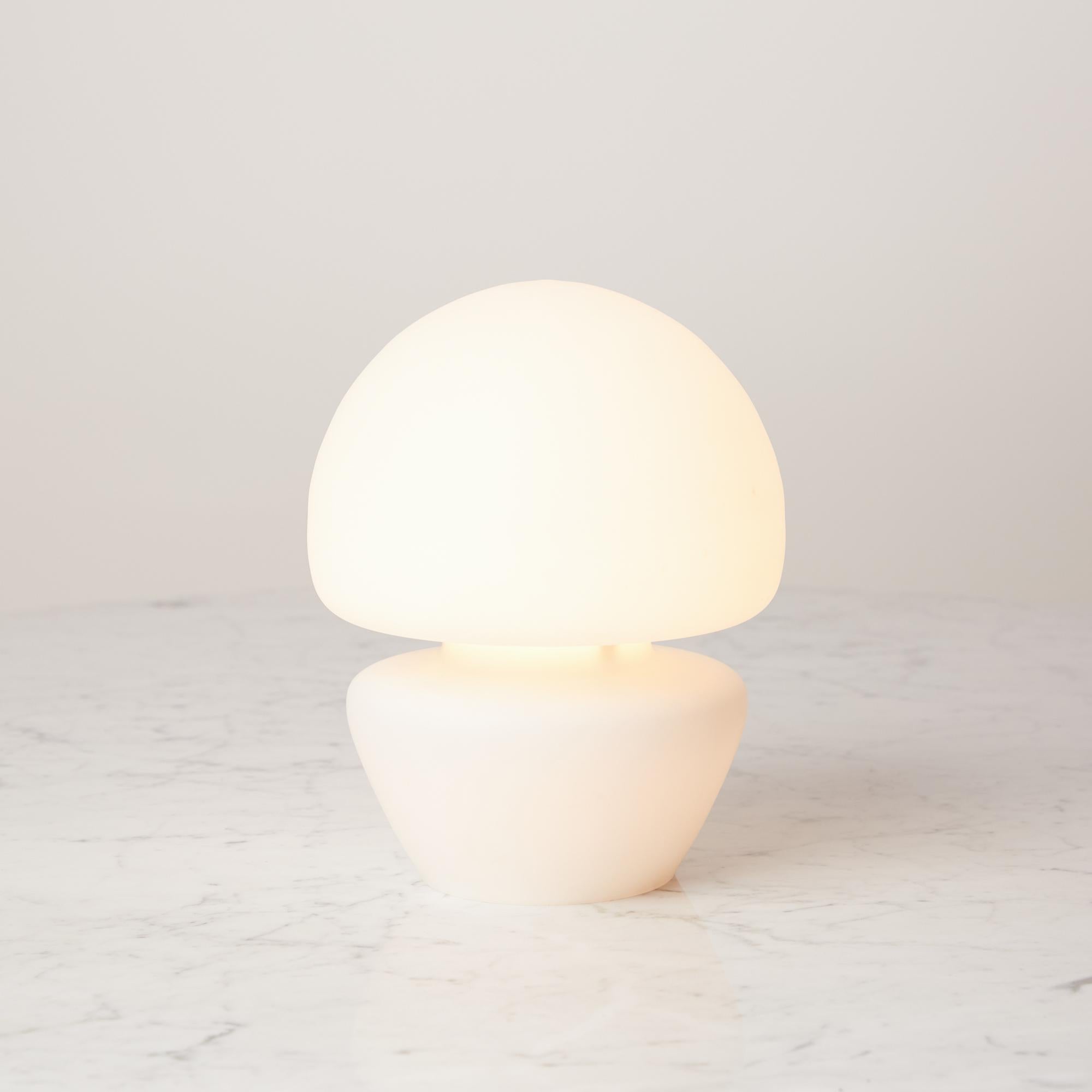 Modern Laurel Hand Blown Mushroom Table Lamp