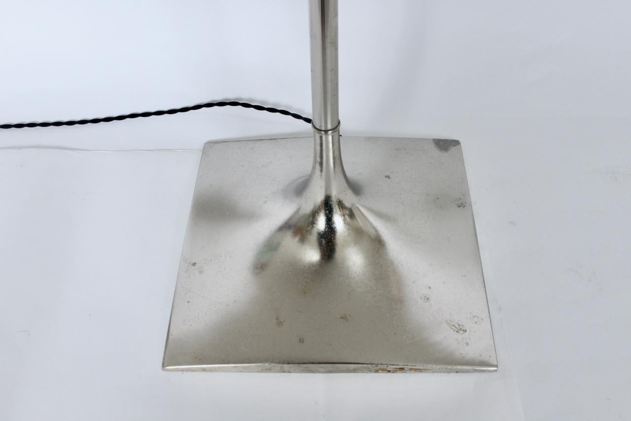 Laurel Lamp Co. Chrome & Dark Gray Slate Side Table, Floor Lamp, c. 1970 For Sale 3