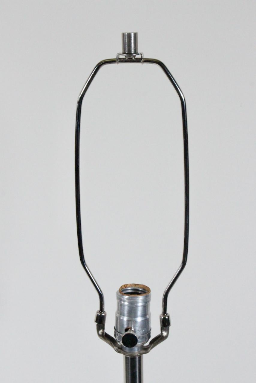 Laurel Lamp Co. Chrome & Dark Gray Slate Side Table, Floor Lamp, c. 1970 For Sale 2