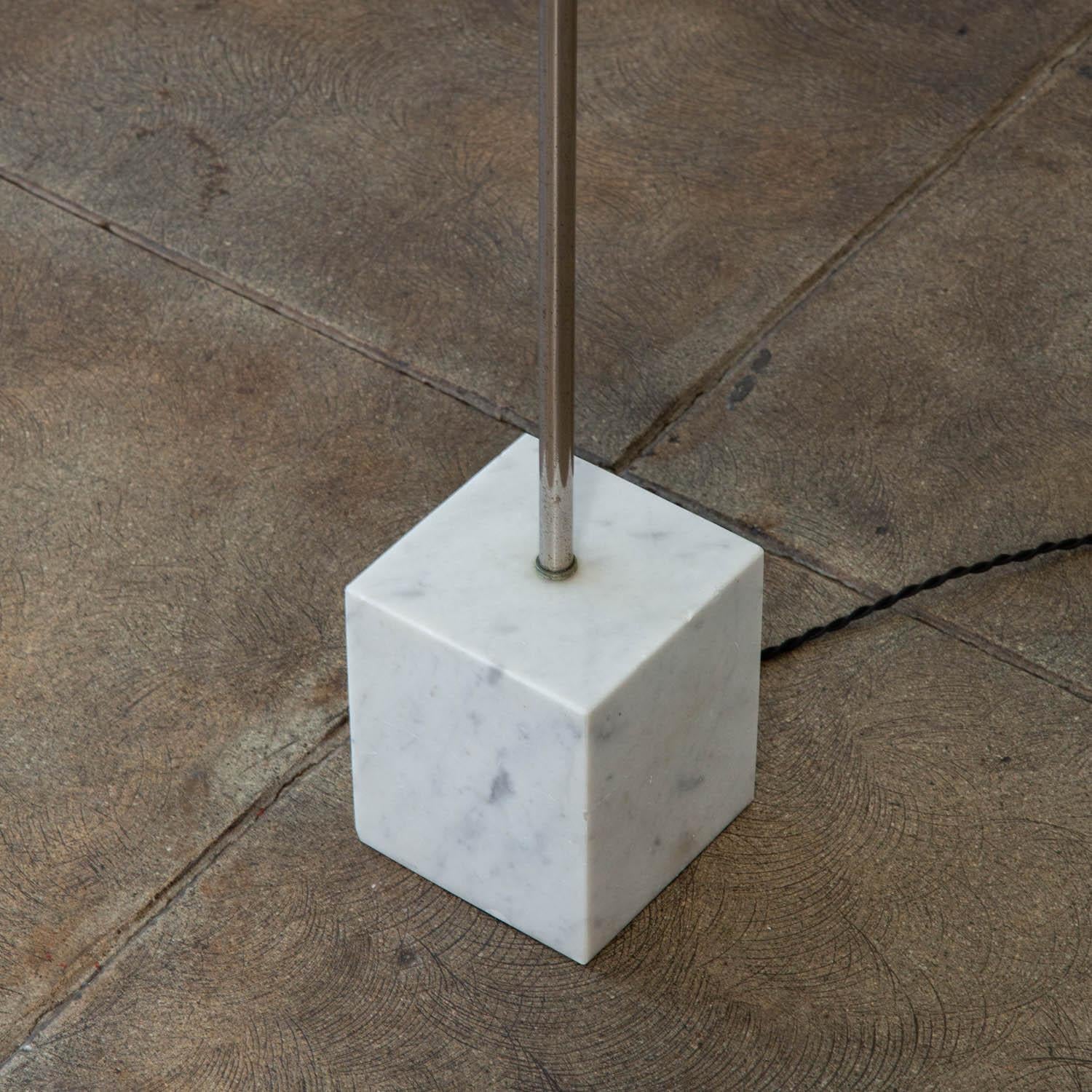 Steel Laurel Lamp Co. Chrome Floor Lamp with Marble Base