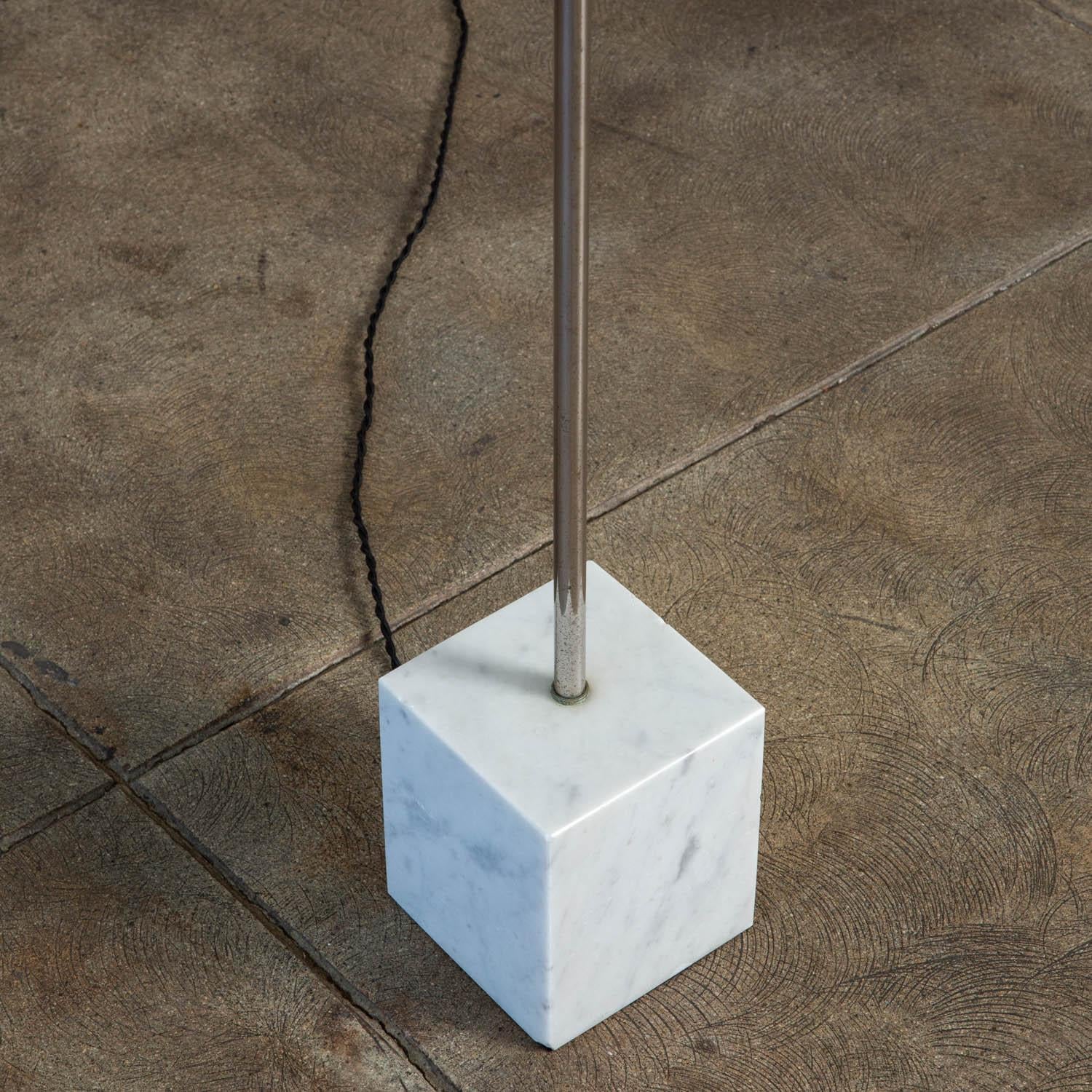 Laurel Lamp Co. Chrome Floor Lamp with Marble Base 1
