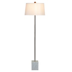 Laurel Lamp Co. Chrome Floor Lamp with Marble Base