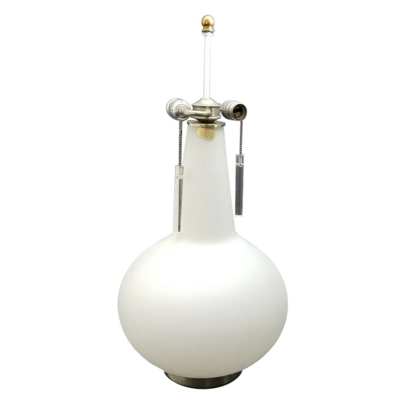 Laurel Lamp Co Large Frosted Glass Teardrop Table Lamp
