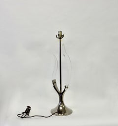 Laurel Lamp Co. Lucite Leaf with Chrome Table Lamp