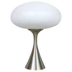 Laurel Lamp Co. Mid-Century Modern Mushroom Brushed Chrome Table Lamp