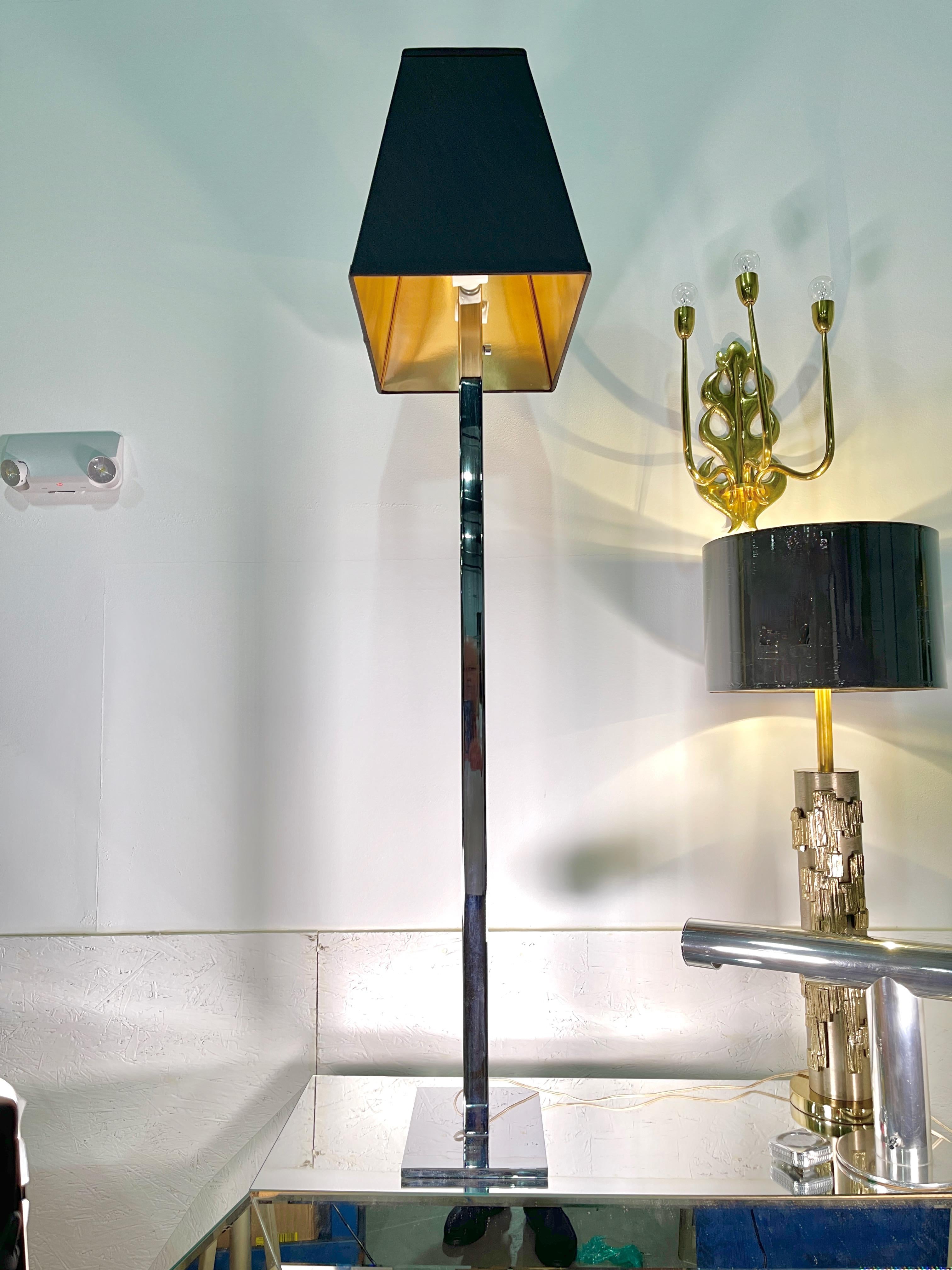 George Kovacs Polished Chrome Floor Lamp For Sale 8