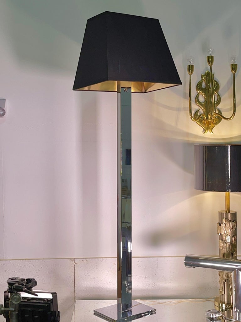 George Kovacs Polished Chrome Floor Lamp For Sale at 1stDibs