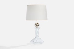 Laurel Lamp Co., Table Lamp, Chrome, Glass, Parchment, USA, 1970s