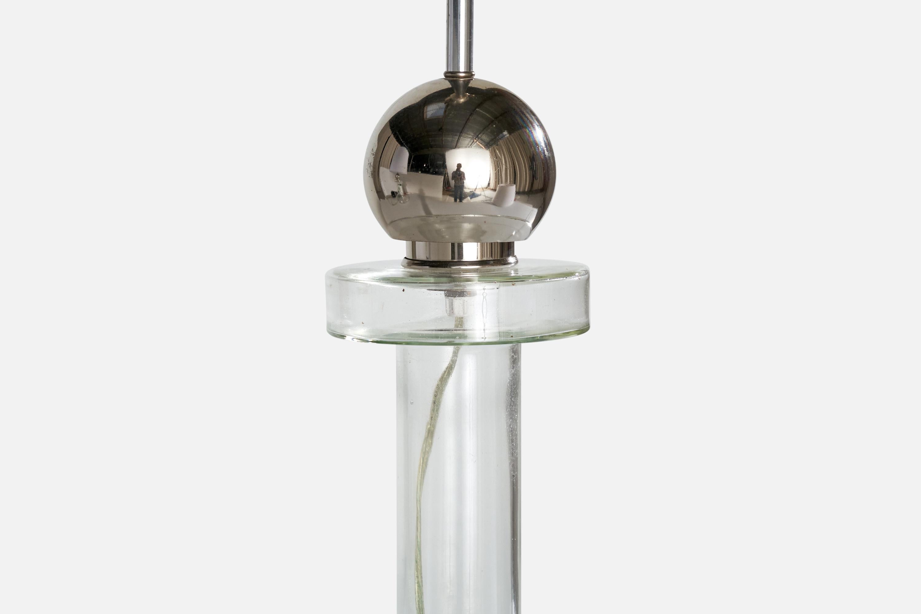Laurel Lamp Co., Table Lamps, Chrome Metal, Glass, USA, 1970s For Sale 1
