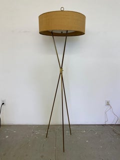Laurel Lamp Company Brass Tri-Pod Floor Lamp