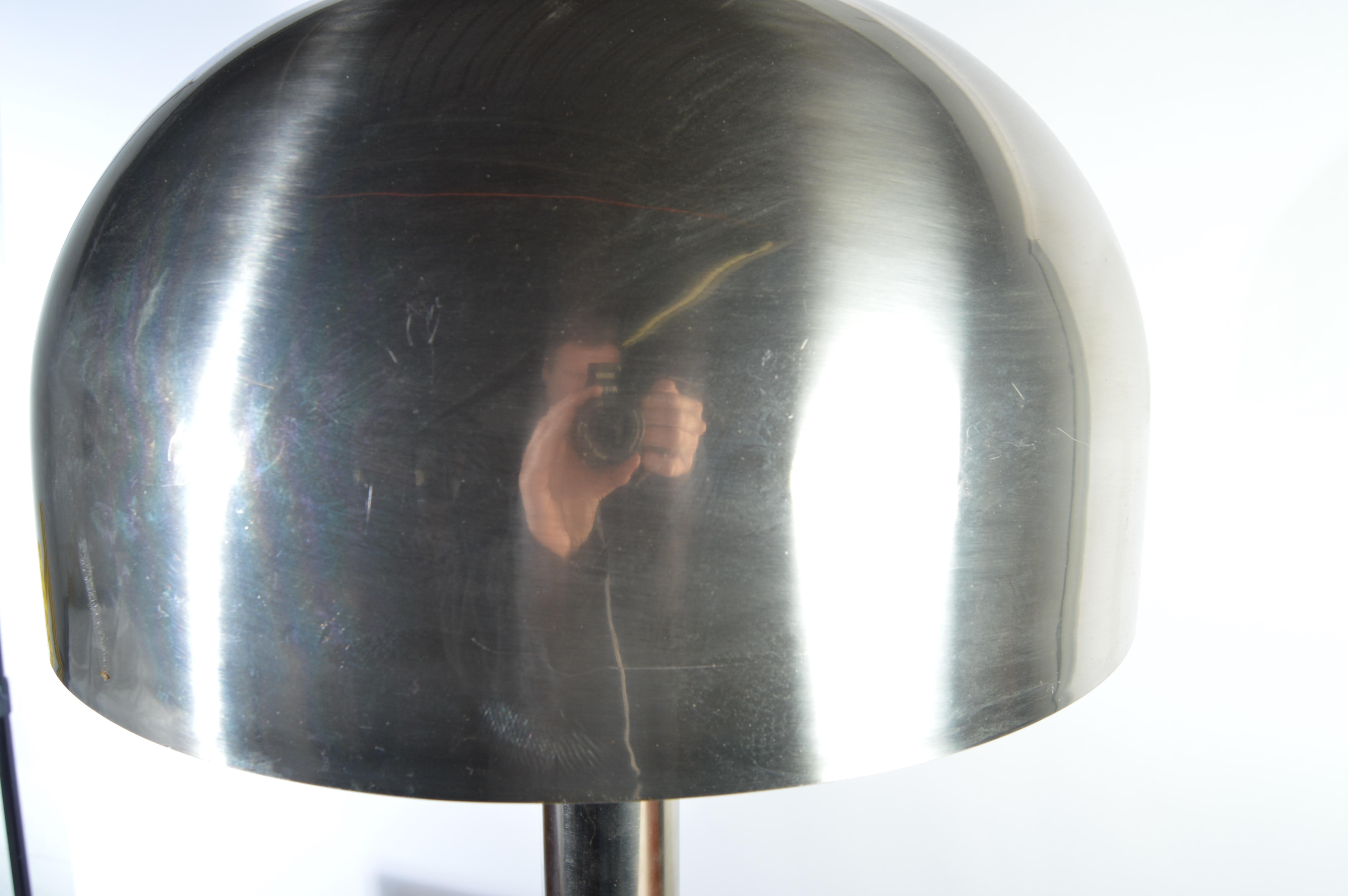 American Richard Barr for Laurel Lamp Company Chrome Mushroom Table Lamp