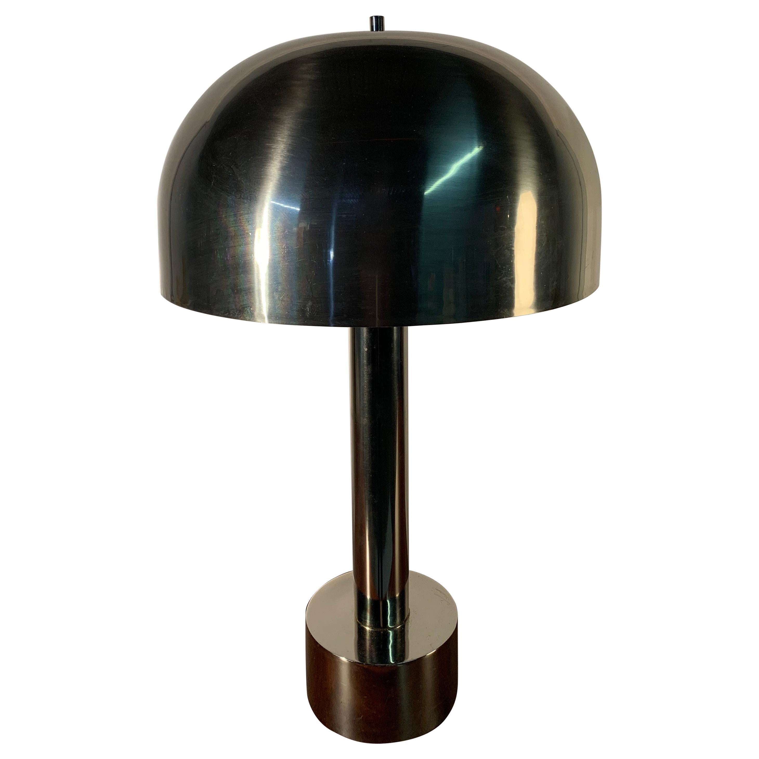 Richard Barr for Laurel Lamp Company Chrome Mushroom Table Lamp