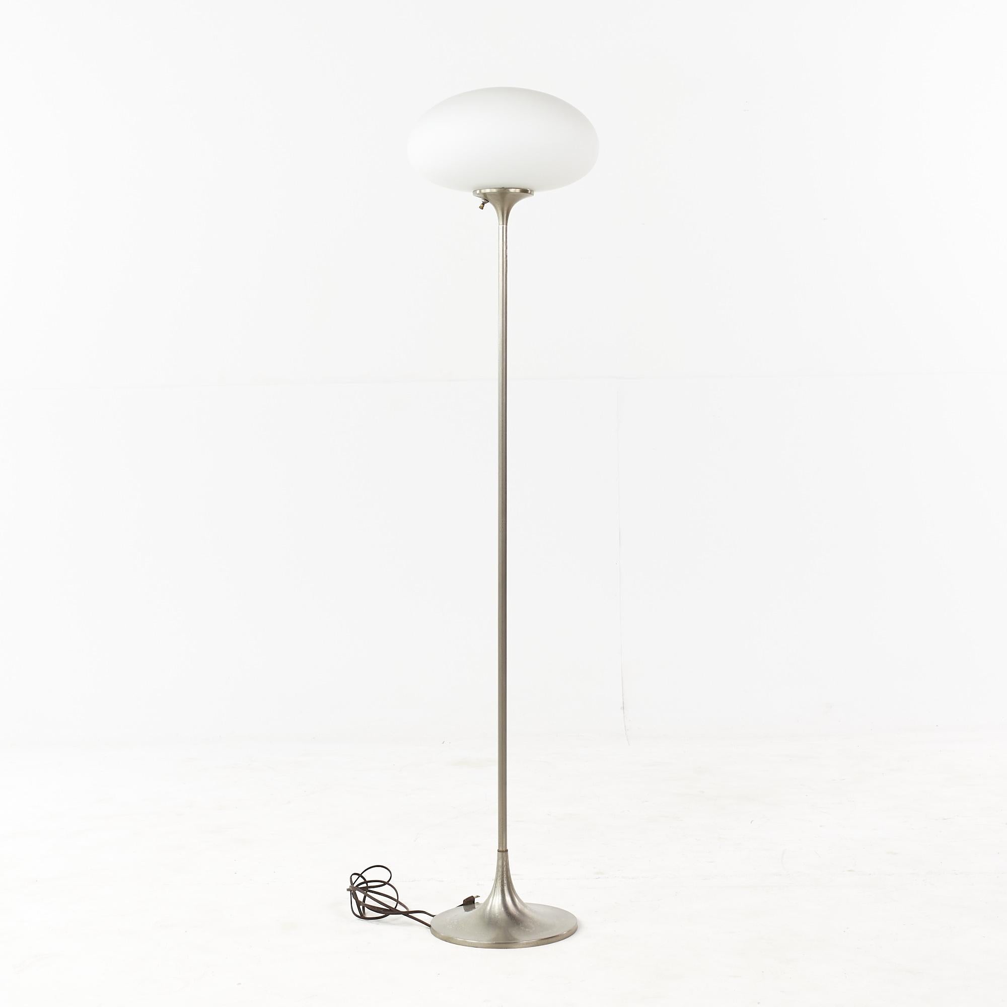 Mid-Century Modern Laurel Lamp Company Mid Century Stainless Steel Tulip Floor Lamp - Pair For Sale