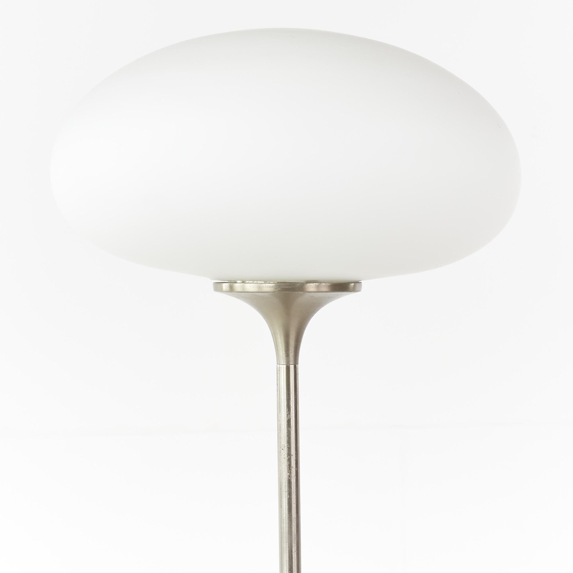 American Laurel Lamp Company Mid Century Stainless Steel Tulip Floor Lamp - Pair For Sale
