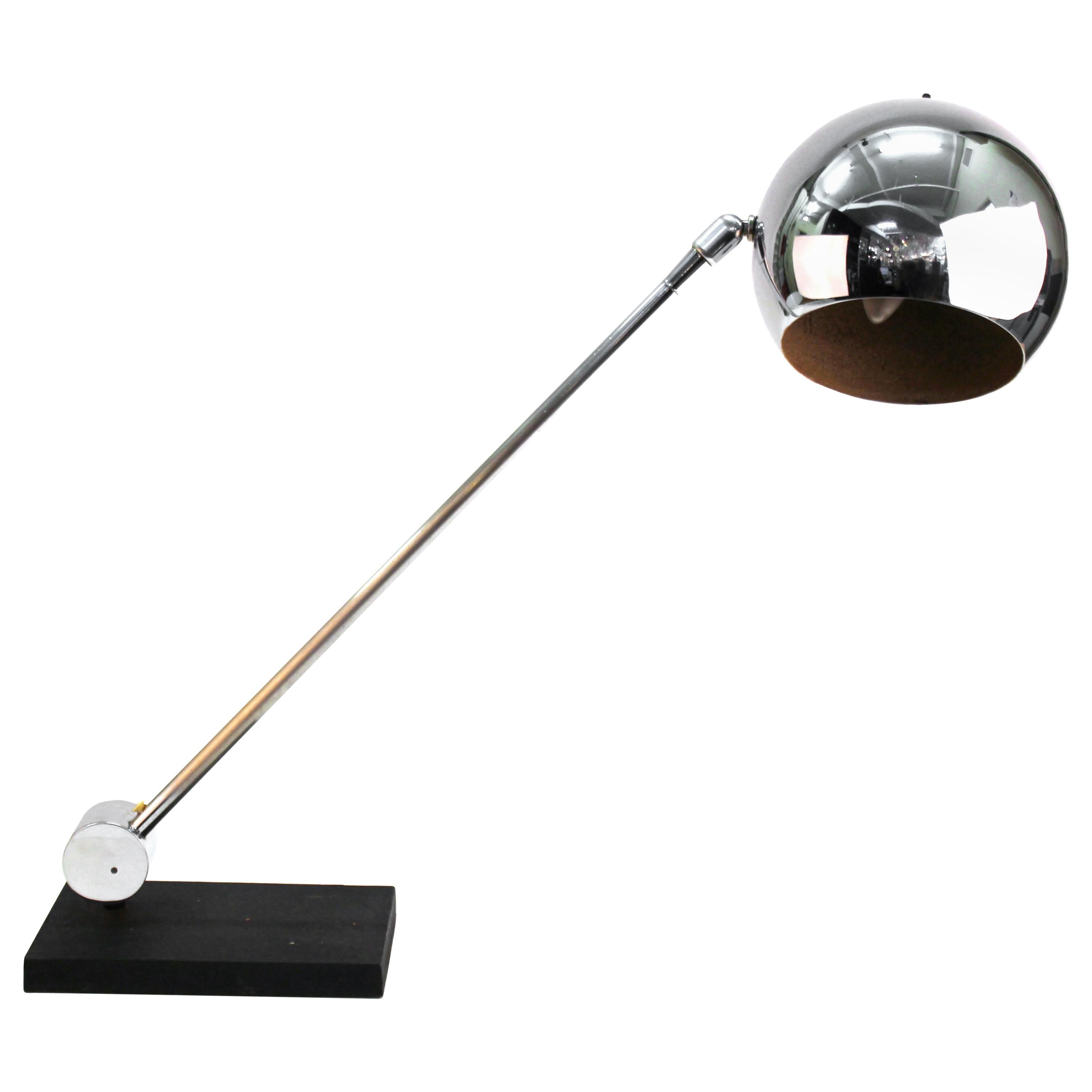 Laurel Lamp Company Modern Chrome Ball Table Lamp